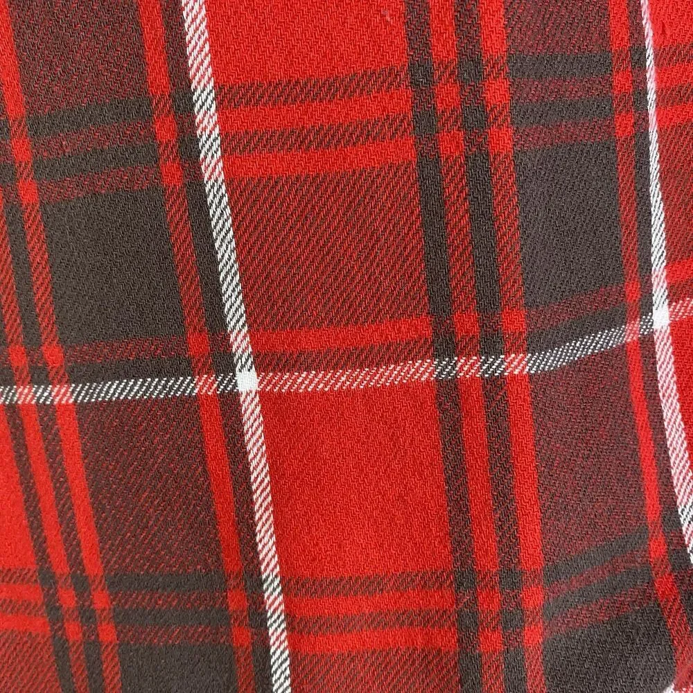 Polo Ralph Lauren Shirt Mens Large Red Plaid Flannel Classic Fit Pocket